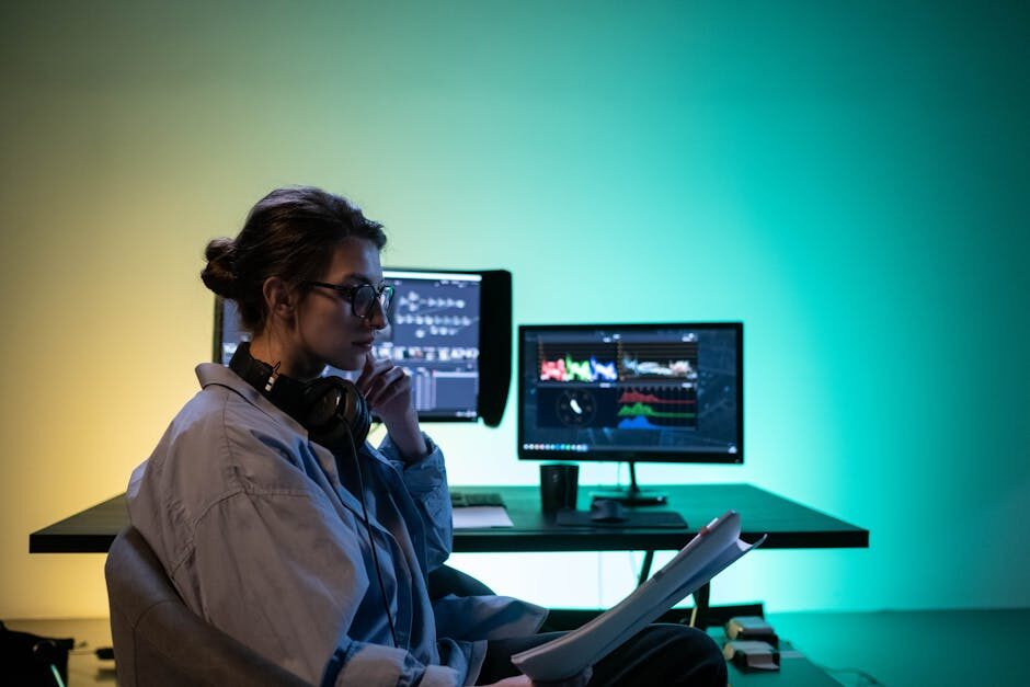 Why Are Google Ads So Expensive? Understanding the Costs and Strategies for Management 2 professional analyzing competitive pricing data on multiple monitors